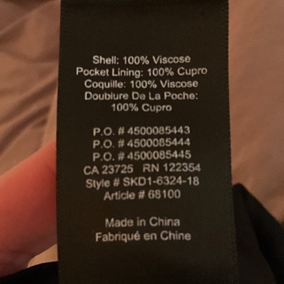 Aritzia Babaton Dress Pants Trousers High Waist Darted Silky Black Pockets 6 - Picture 5 of 16